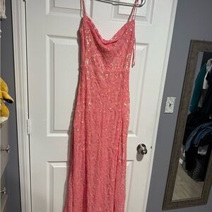 Pink Sequin Gown